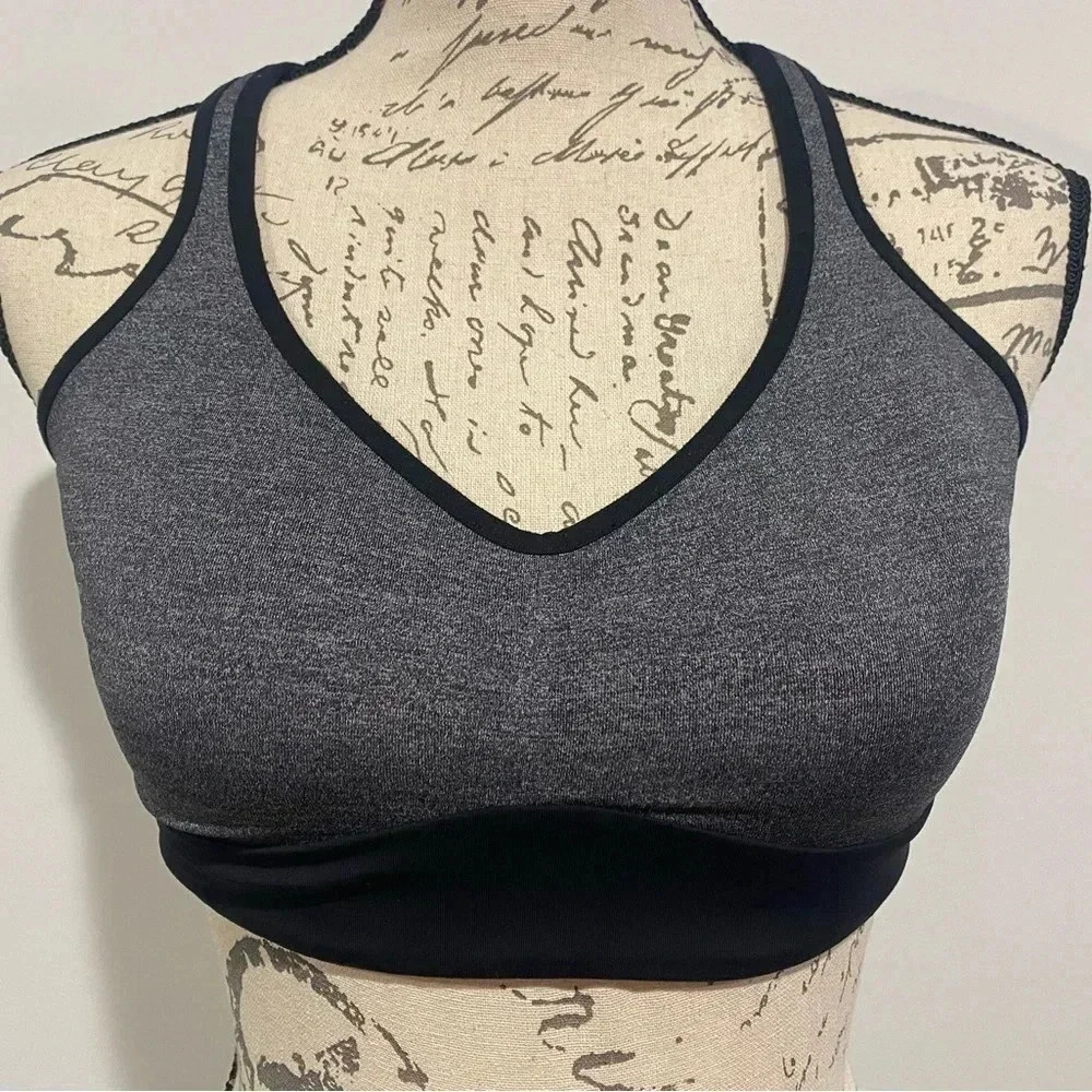 Lululemon Speed Up Bra Sports Top Yoga Run Mesh Black Gray Size 4